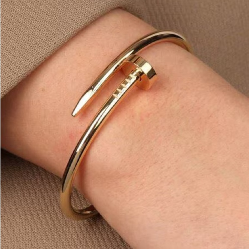 NEW stainless steel Nail cuff bangle bracelet - Picture 2 of 8
